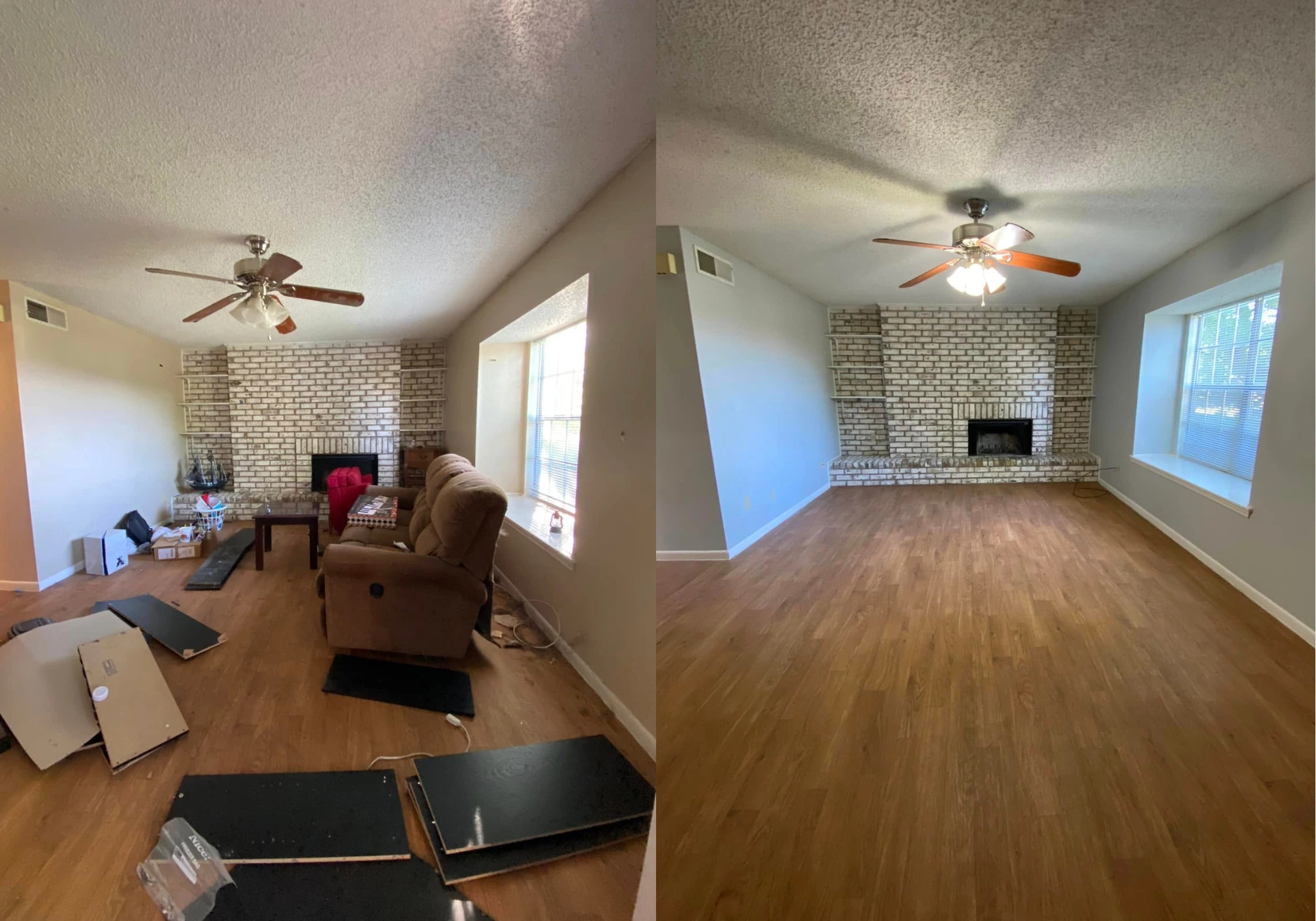 Living room turnover with clean-out and full paint