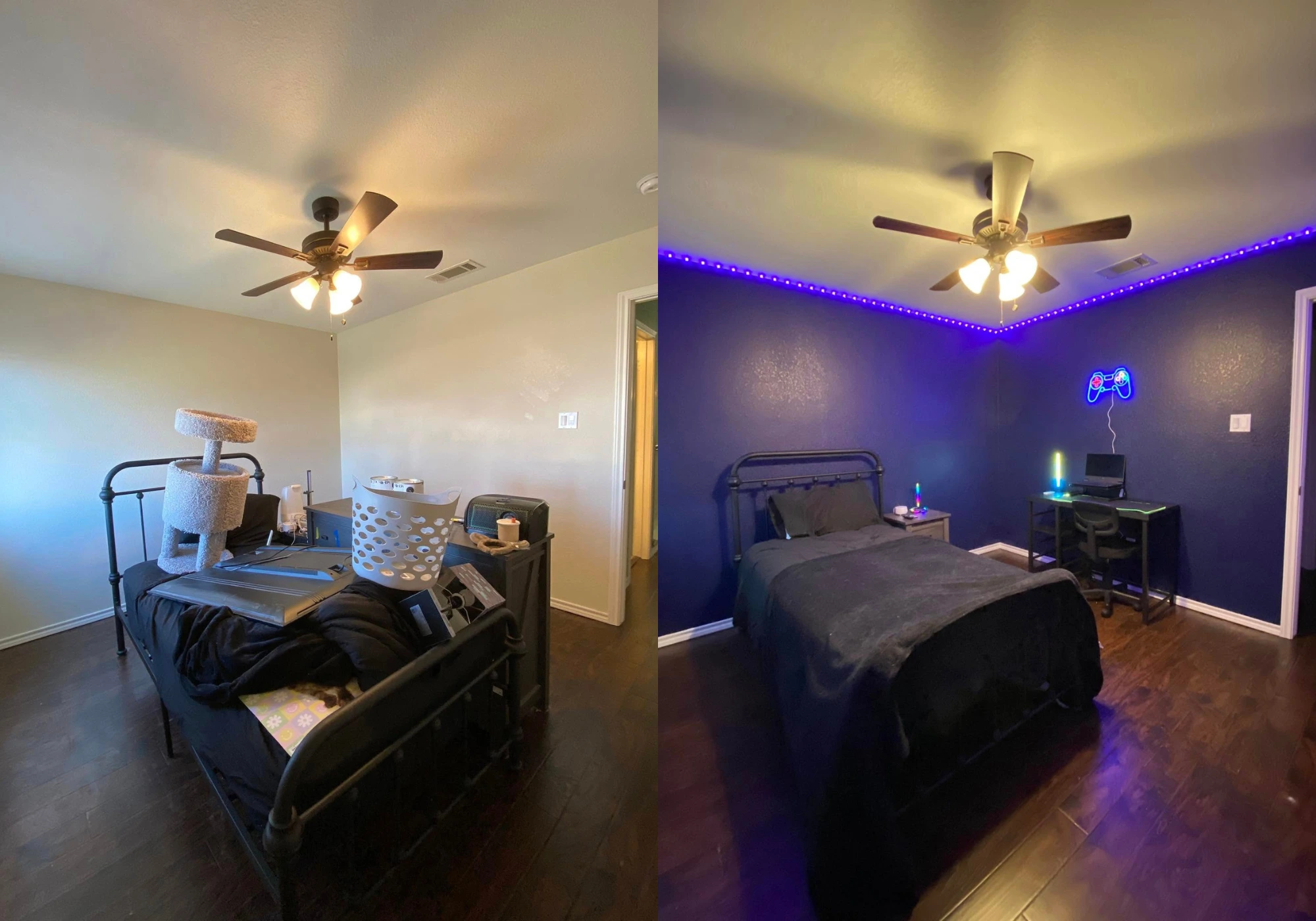 Dark navy repaint with LED lighting install